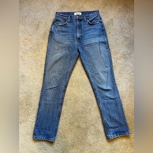 Reformation Cynthia High Rise Straight Jeans - Galway wash